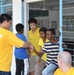 Sailors work in Malaysia