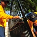 Sailors work in Malaysia