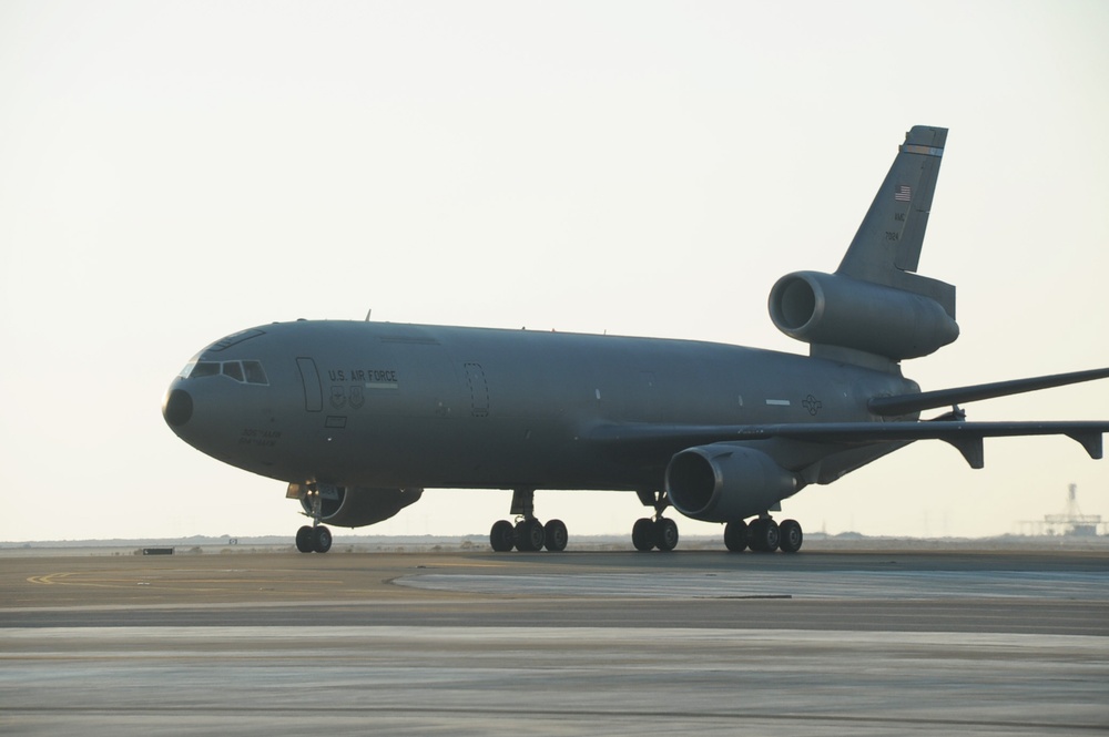 KC-10 Returns From Combat Air Refueling Mission in Southwest Asia