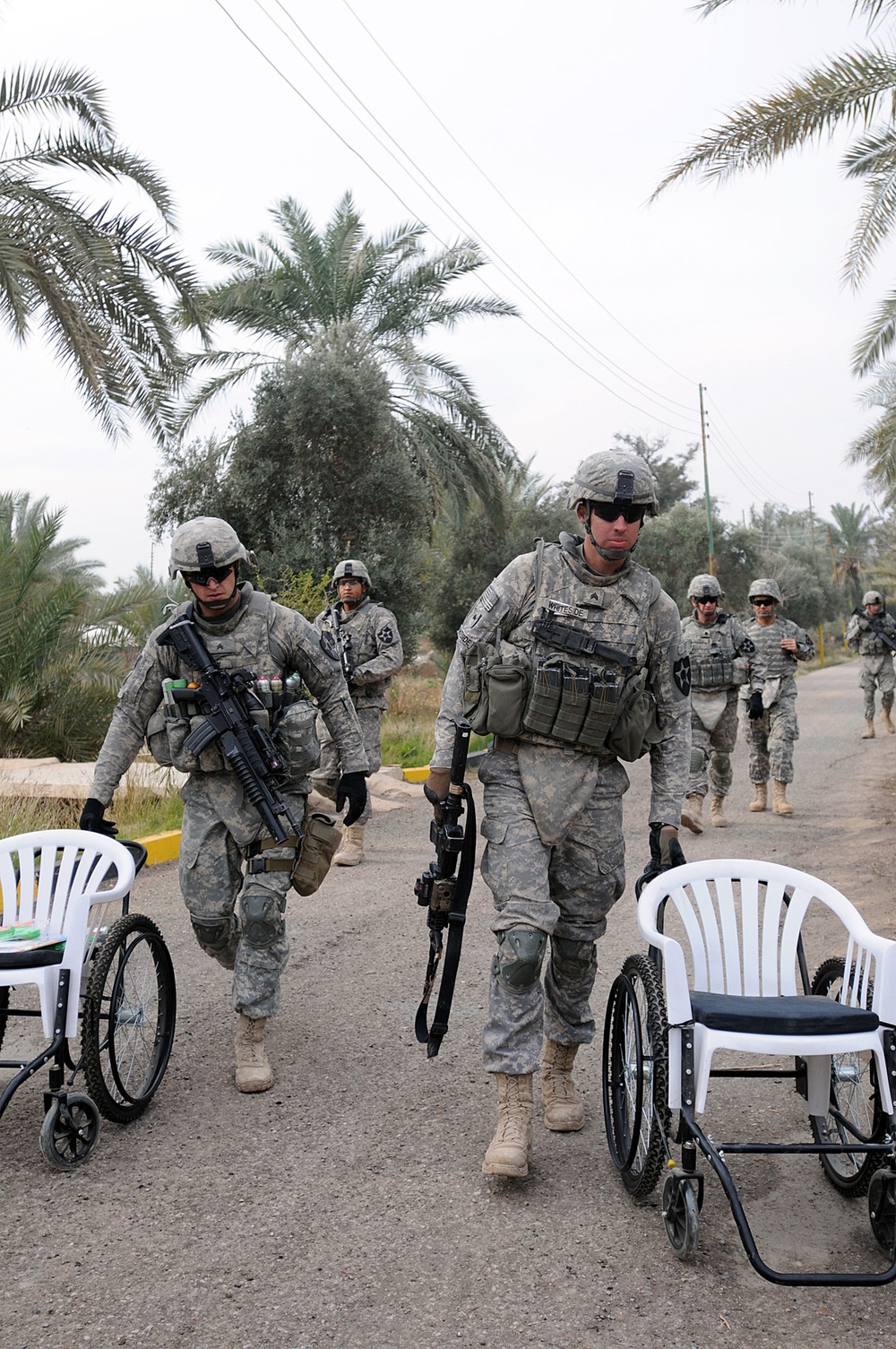 Mobile patio chairs enable Iraqi disabled