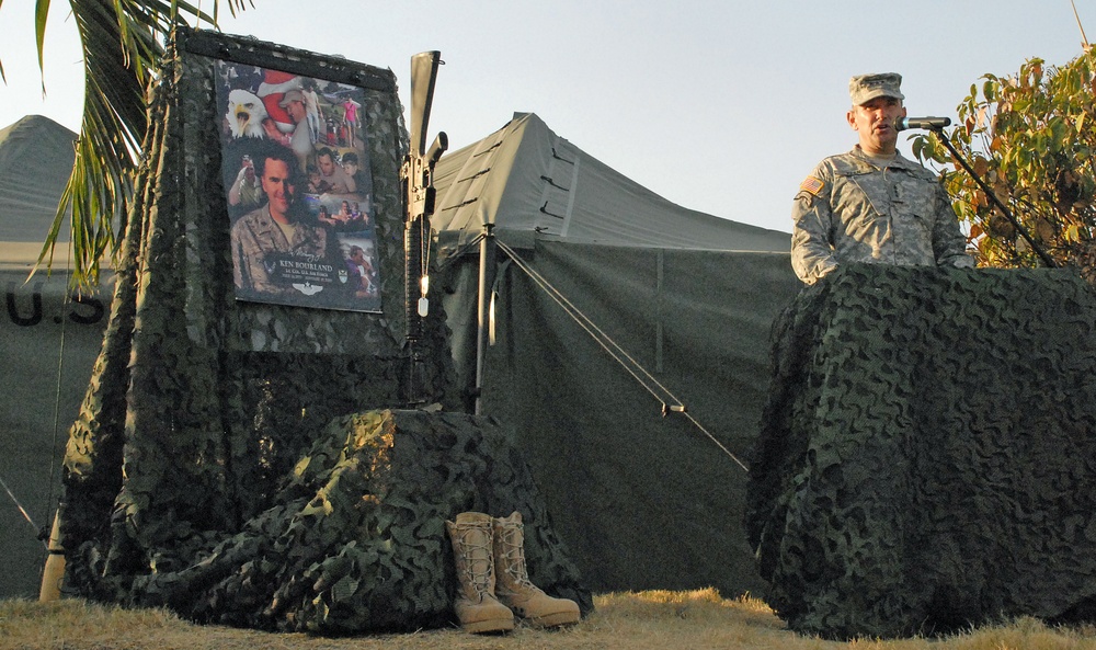 Service members remember fallen Airman