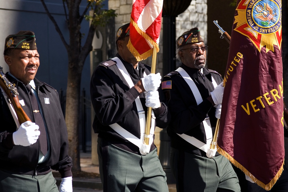 Veterans of Foreign Wars Color Guard at Atlanta Veterans Day Parade