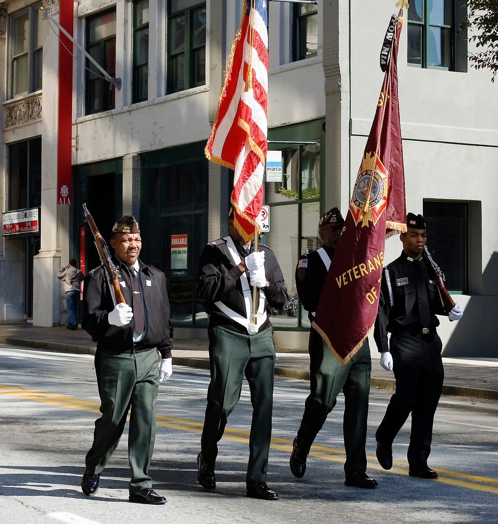 Veterans of Foreign Wars Color Guard at Atlanta Veterans Day Parade