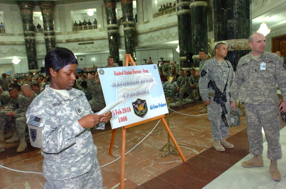 U.S. Naturalization Ceremony held in Iraq