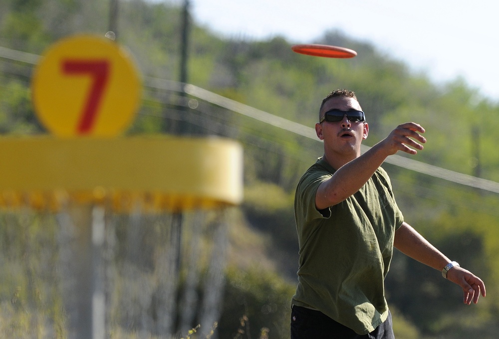 Disc Golf Service Members Plant Trees