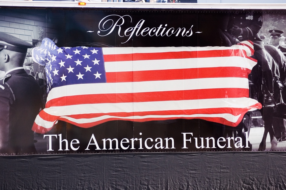 The American Funeral Truck Logo at Atlanta Veterans Day Parade