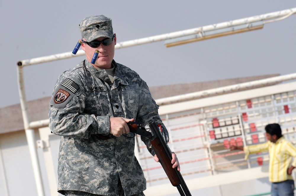 Georgia Soldier Shoots in Qatar Skeet Competition