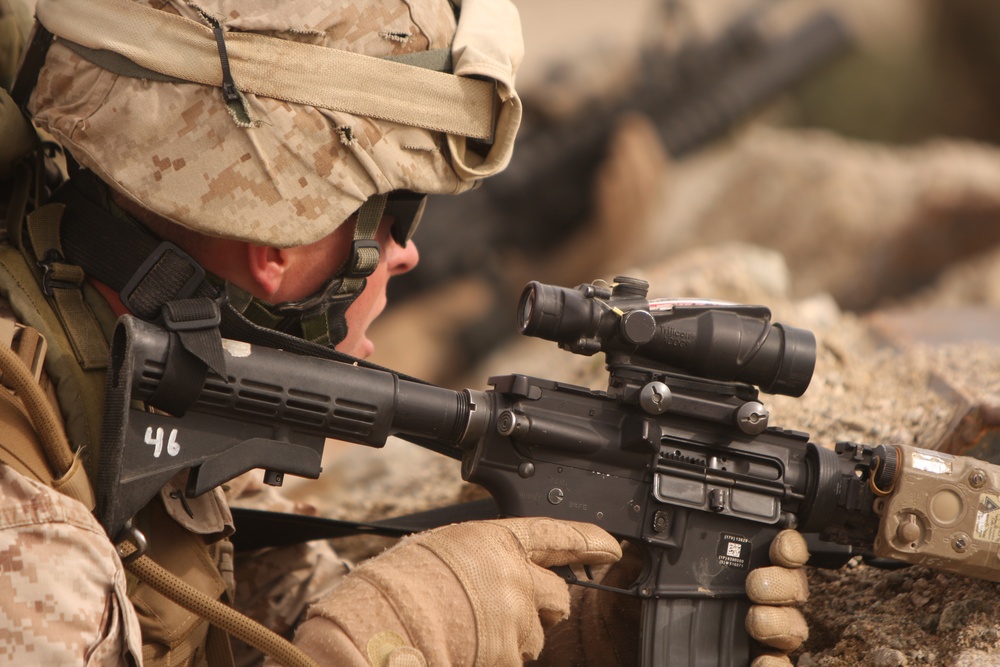 Despite Weather, 1st Battalion, 2nd Marines Clears Range 210