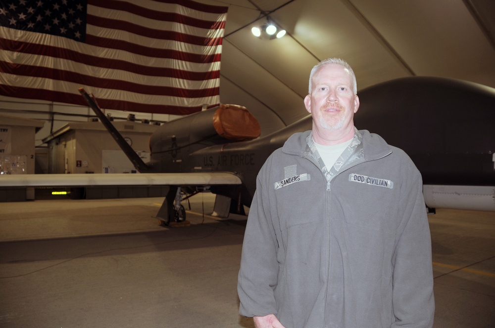 Retired Chief Master Sergeant, Franklin Native, Provides Global Hawk Communications Support in Southwest Asi