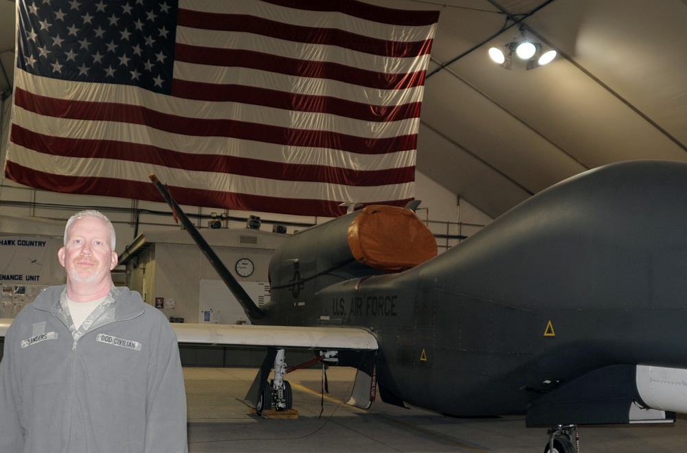 Retired Chief Master Sergeant, Franklin Native, Provides Global Hawk Communications Support in Southwest Asi