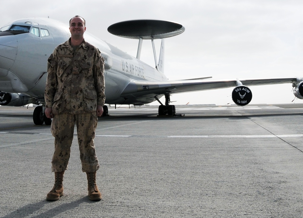 Canadian Forces Master Corporal, Powassan Native, Flies on Combat AWACS Missions As Senior Surveillance Technician