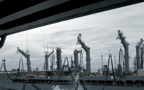 USS Abraham Lincoln conducts underway replenishment