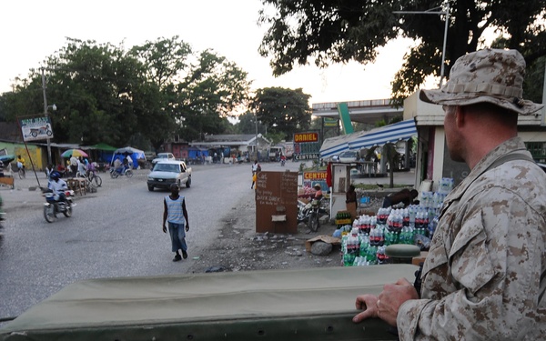 Marines bring supplies to Carrefour Civilian Military Operations Center