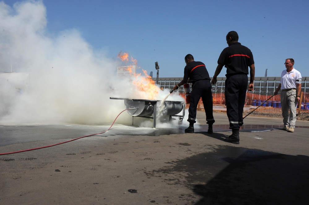 Fire Department Training With Djiboutians