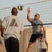 Soldiers play volleyball
