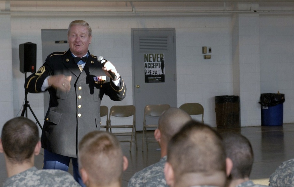 Medal of Honor Recipient visits Bedford unit