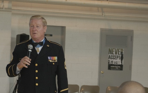 Medal of Honor Recipient visits Bedford unit