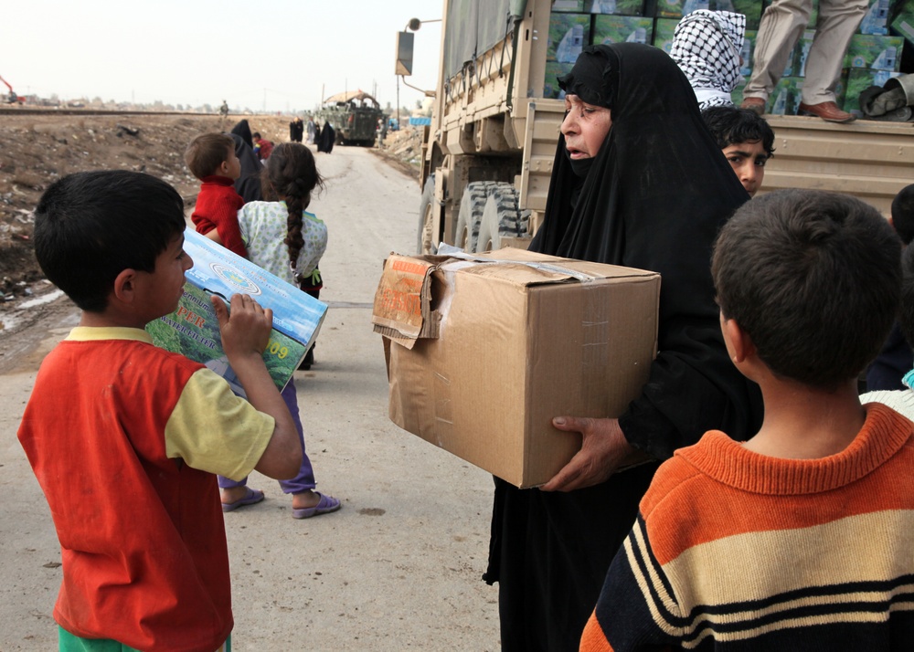 Humanitarian Aid given out