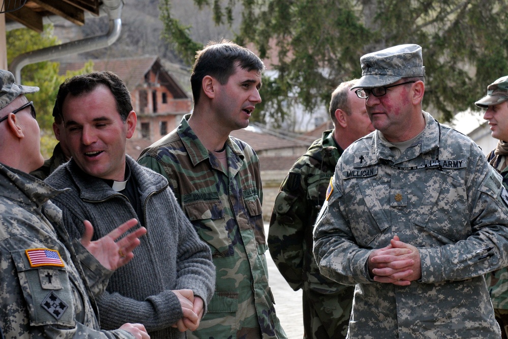Chaplains from across Kosovo gather at holy site