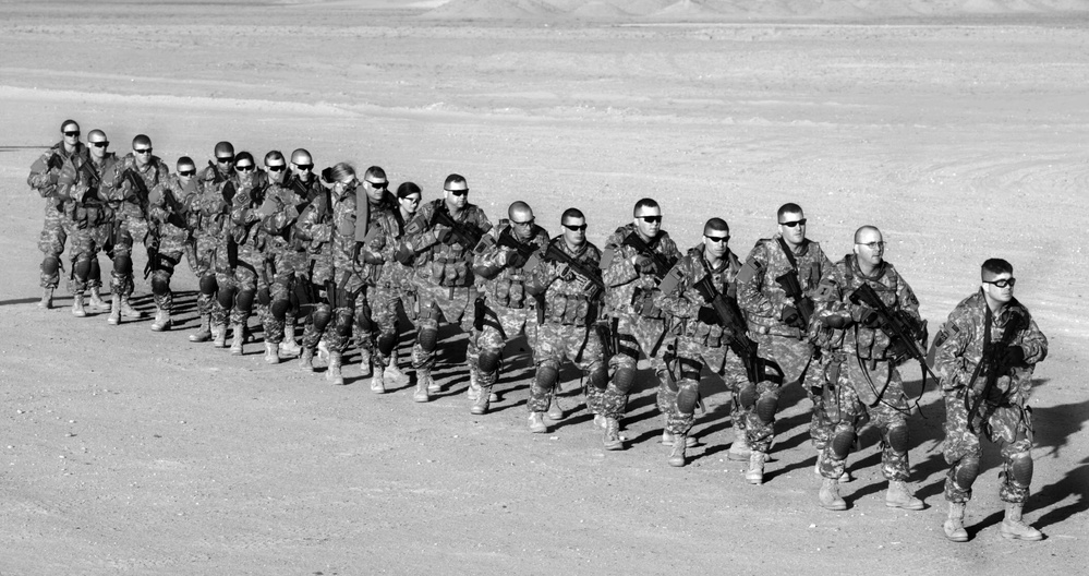 278th Cavalry training in Kuwait