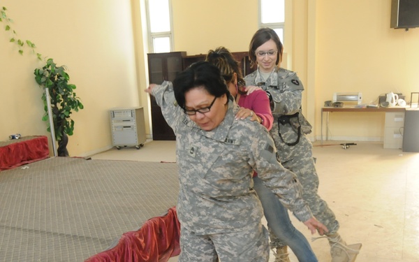 JASG-C and IZ School Teachers practice Scout techniques