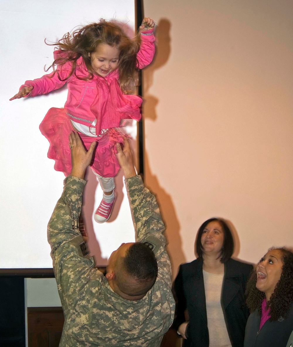 90th Sustainment Brigade Soldiers reunite with family after deployment, Camp Atterbury
