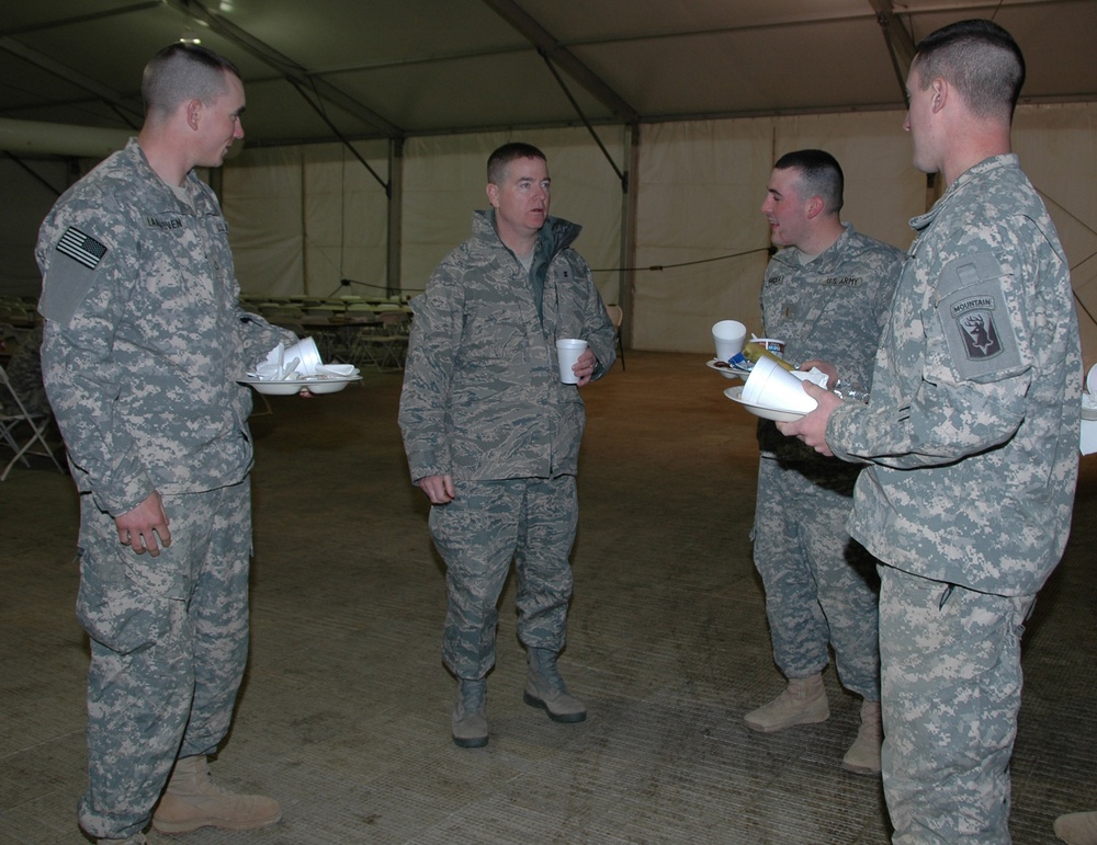 Maj. Gen. Michael  Dubie Visits Deploying  Soldiers