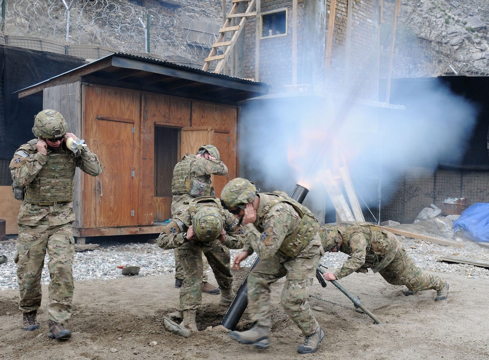 Mortarmen Have Blast in Kunar Province