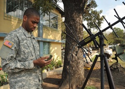 Soldiers establish communications in Haiti