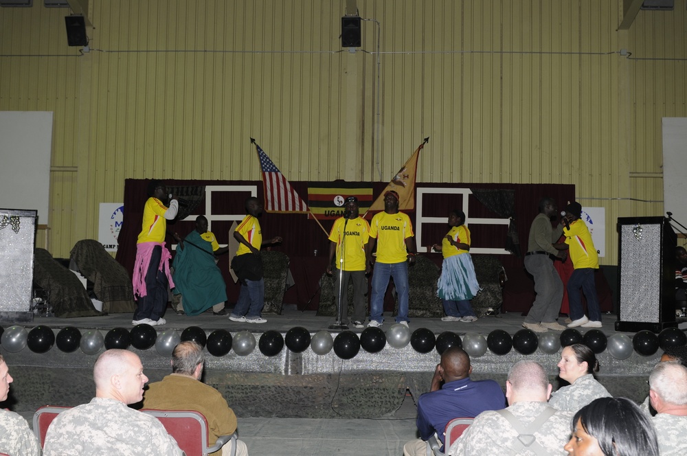 Fort Bragg, Ugandan Soldiers Give Exuberant Performance for Black History Month