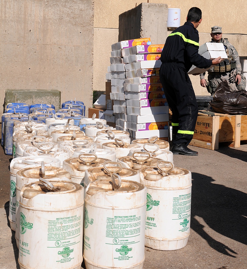 Supplies for Iraqi firefighters