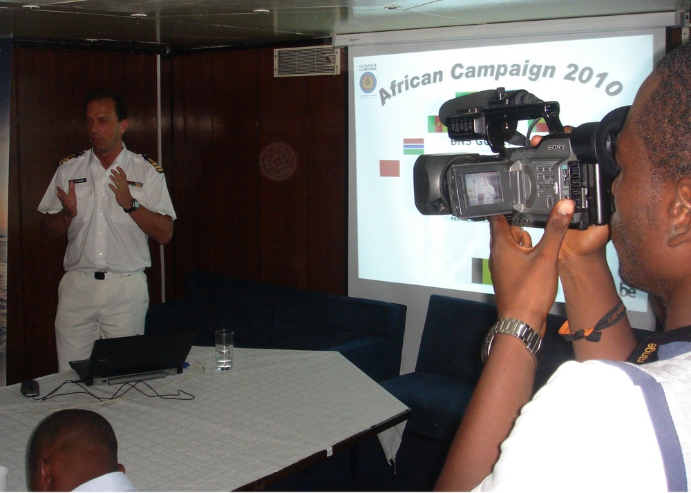 BNS Godetia kicks off its APS West mission in Douala, Cameroon