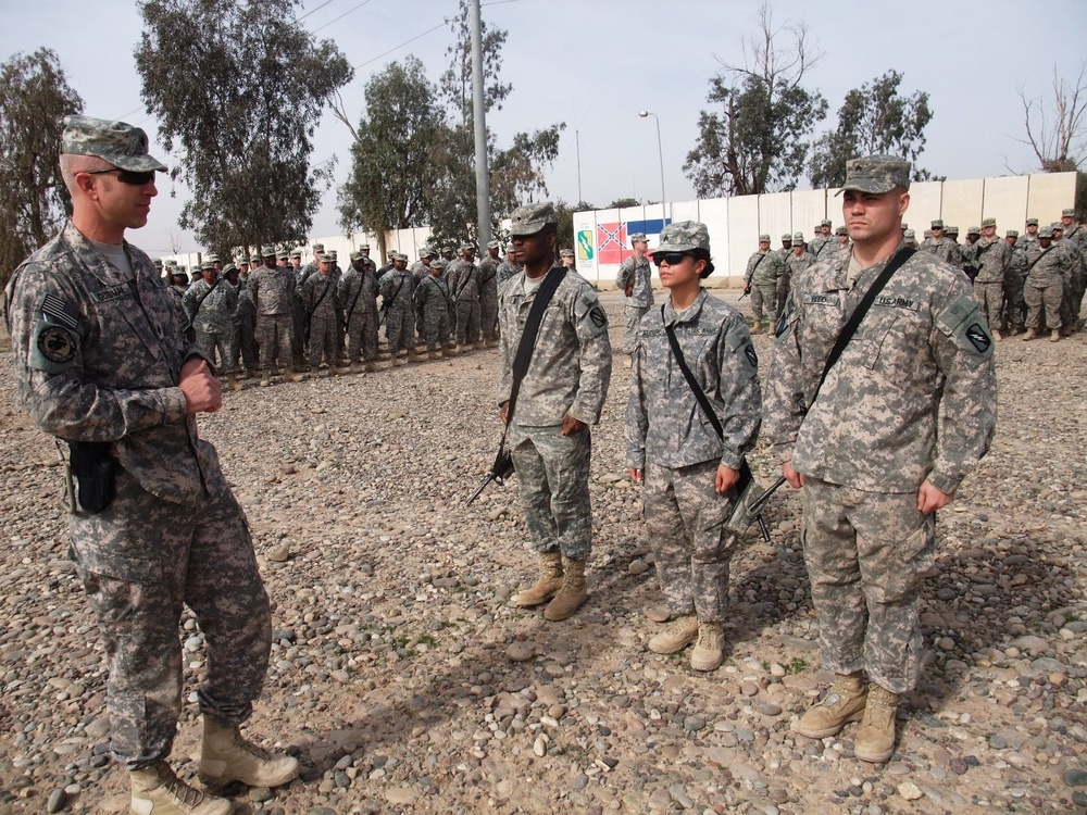 Troops awarded coins
