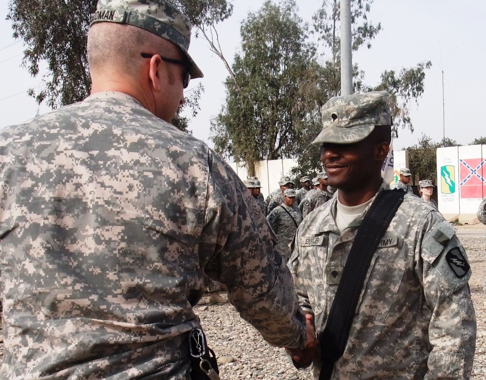 Troops awarded coins