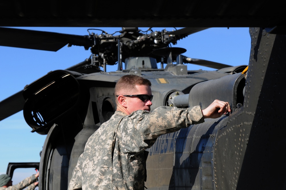Black Hawk  Crew Chiefs Wrenching, Watching