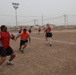 U.S. Soldiers from 2-23 Infantry Regiment play a volleyball game on Camp Taji