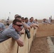 U.S. Soldiers from 2-23 Infantry Regiment play a volleyball game on Camp Taji