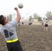 U.S. Soldiers from 2-23 Infantry Regiment play a volleyball game on Camp Taji