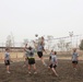 U.S. Soldiers from 2-23 Infantry Regiment play a volleyball game on Camp Taji