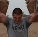 U.S. Soldiers from 2-23 Infantry Regiment play a volleyball game on Camp Taji