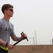 U.S. Soldiers from 2-23 Infantry Regiment play a volleyball game on Camp Taji