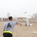 U.S. Soldiers from 2-23 Infantry Regiment play a volleyball game on Camp Taji