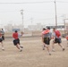 U.S. Soldiers from 2-23 Infantry Regiment play a volleyball game on Camp Taji