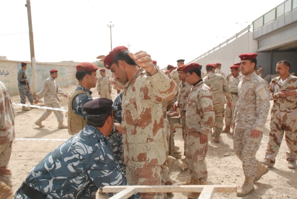 Iraqi Security Forces participate in special needs voting
