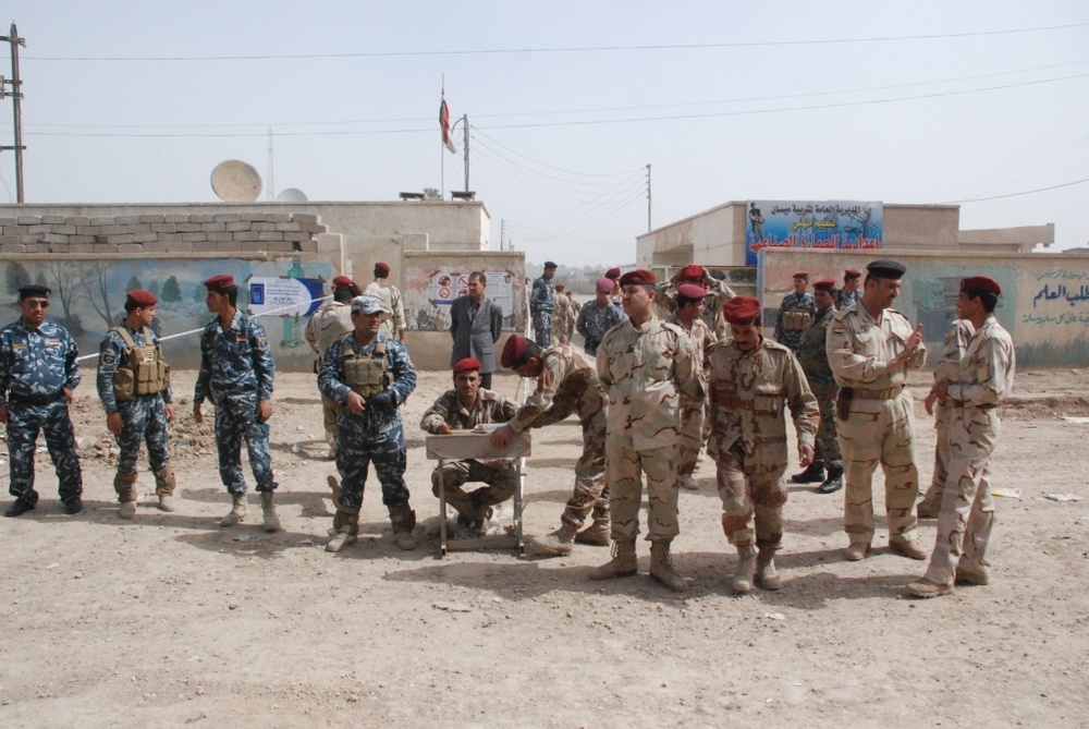 Iraqi Security Forces participate in special needs voting