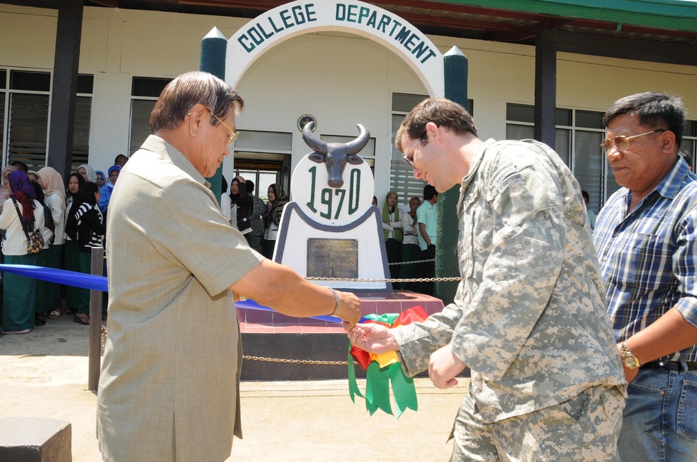Hundreds Celebrate New School Buildings Built by Filipino Contractors and U.S. Navy Seabees