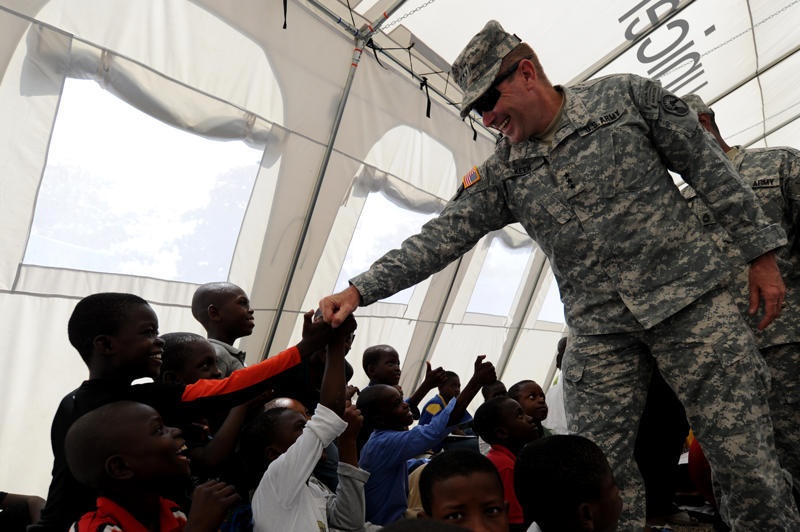 Haiti Joint Task Force commander visits locals