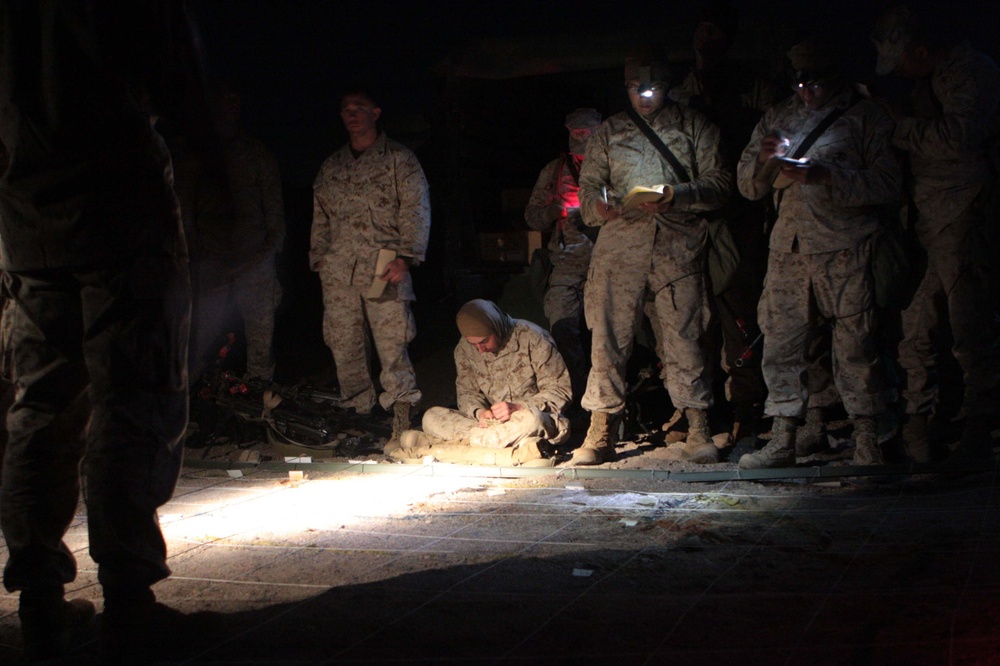 Afghanistan-bound Marines use assets to engage improvised explosive devices