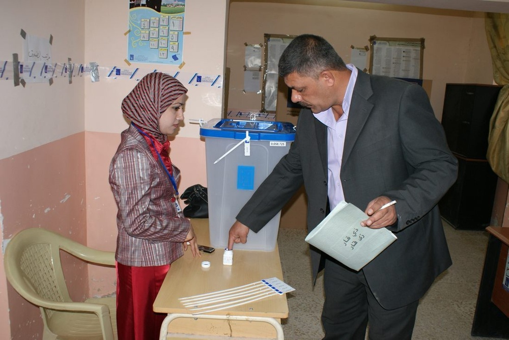 Proud Iraqis vote in Nasiriyah