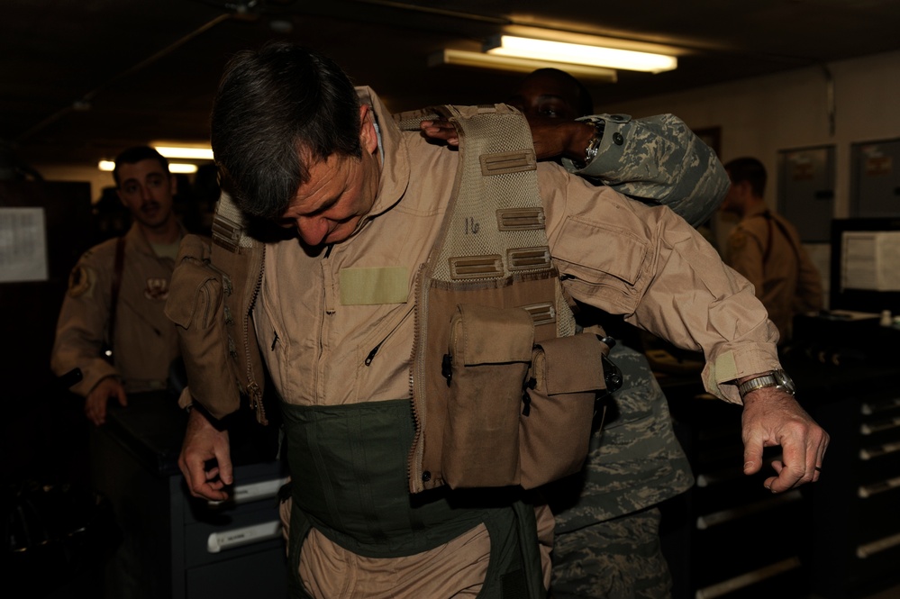 Ambassador Eikenberry visits Bagram Airfield Afghanistan